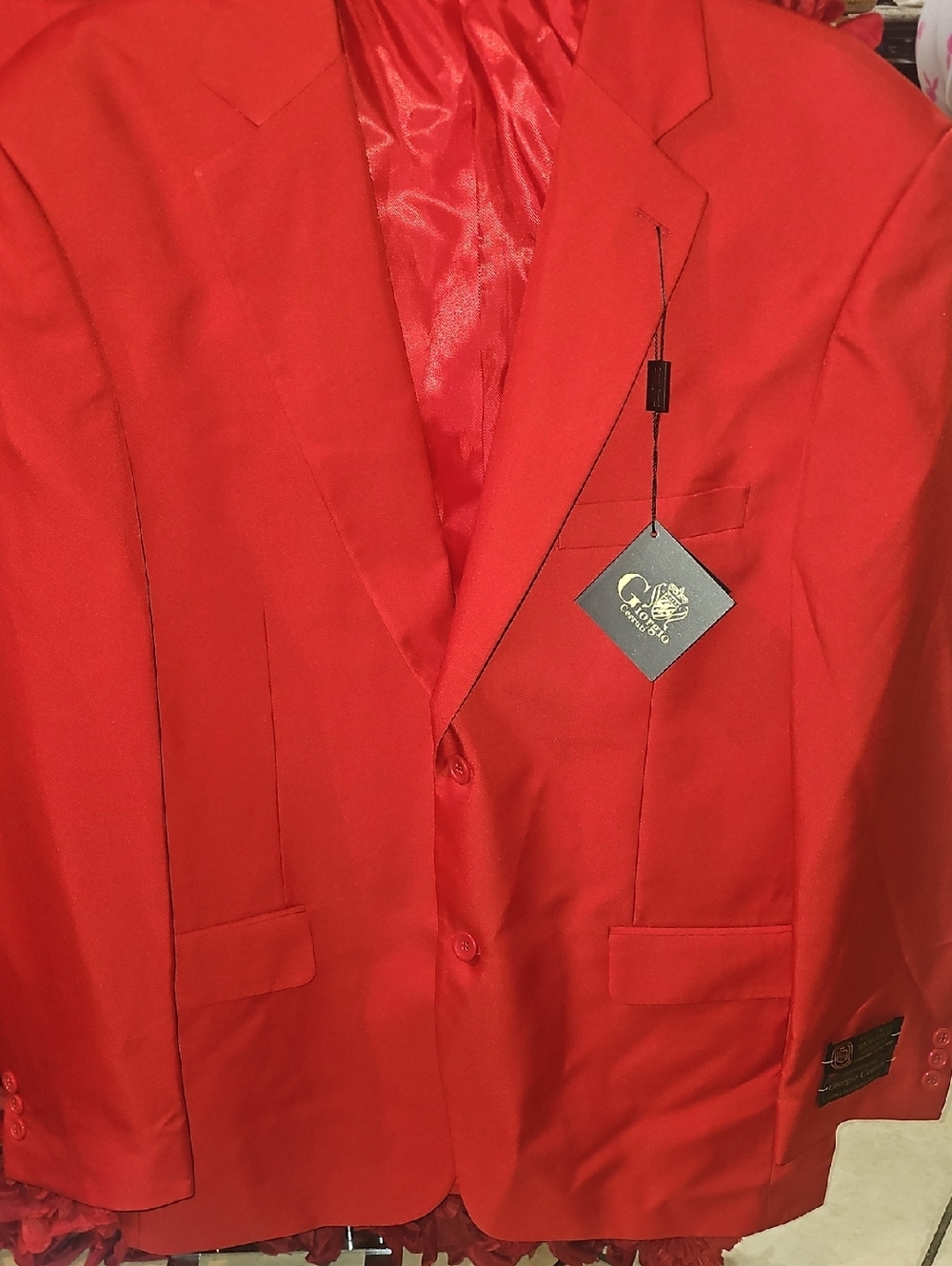 Giorgio Cerruti NWT Red Men's Handtailored Double Button Suit Size 42R/36W